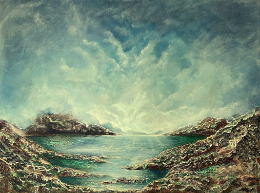 "Blå lagunen" 80x60 cm