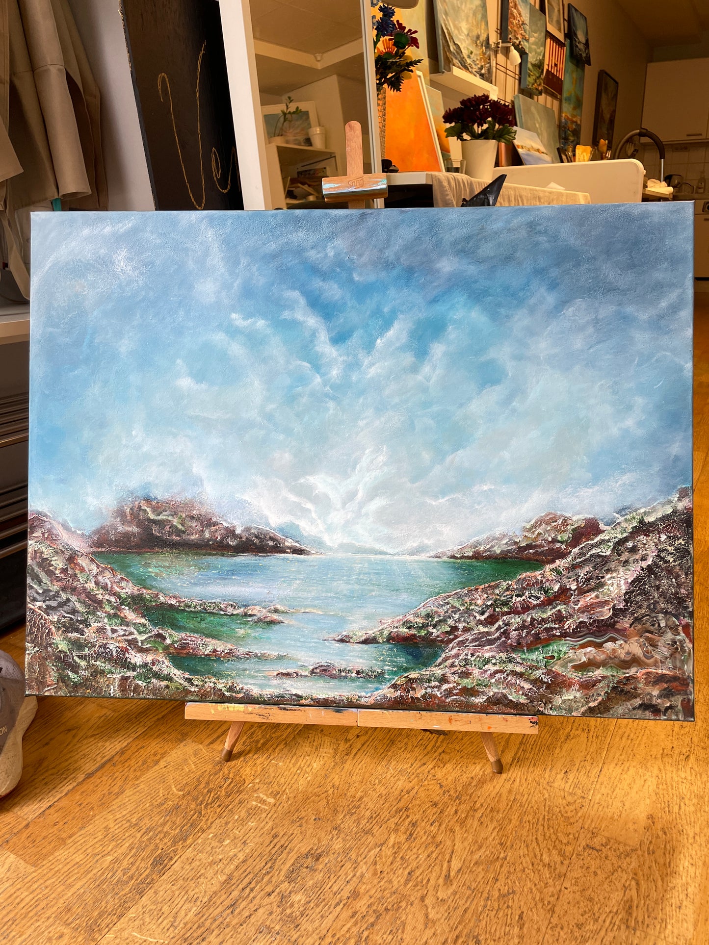 "Blå lagunen" 80x60 cm